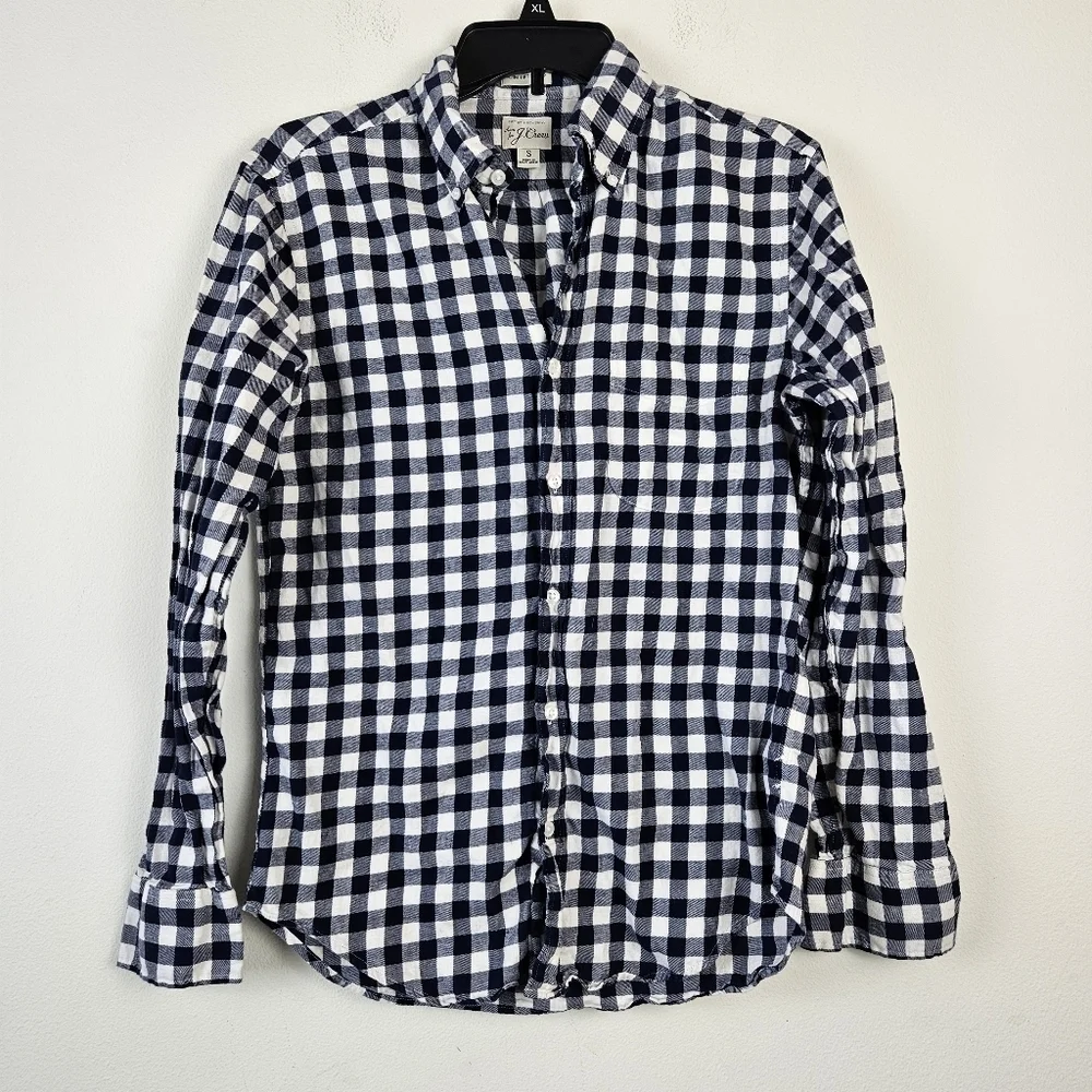 J.CREW Men's Plaid Slim Untucked Shirt Size Small